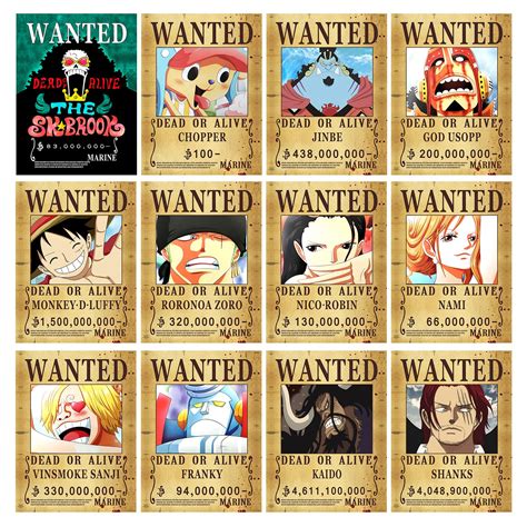Buy Anime Poster Set One Piece Wanted Posters In X In New Edition Luffy Billion