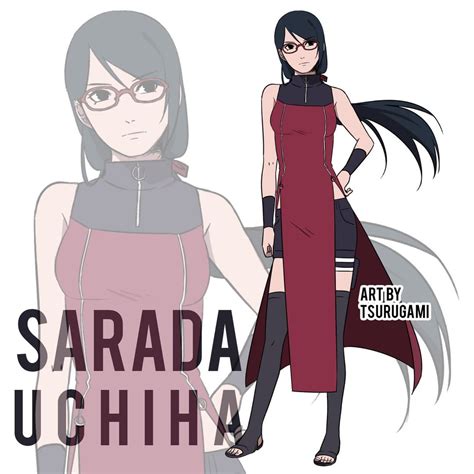 Adult Sarada Uchiha Fan Art By Tsurugami Rboruto