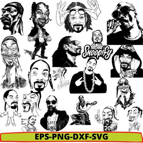 Snoop Dogg Vector Svg Bundle Tshirt Design Stickers Mugs Etsy