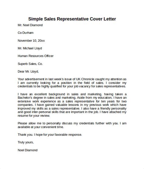 Sales Representative Cover Letter Pdf : Leading Professional Outside Sales Representative Cover ...