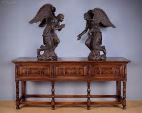 Antiques Atlas - Pair Of Large Carved Wooden Angels C.1800.