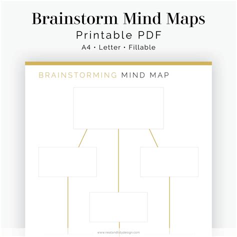 Brainstorming Mind Map Templates 3 Layouts Fillable Etsy Uk