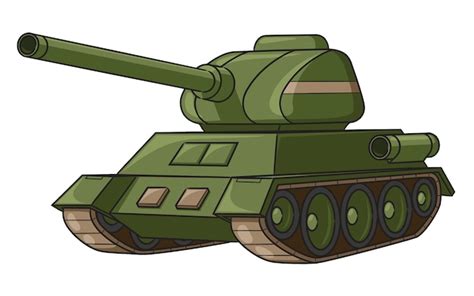 Tanque De Guerra De Dibujos Animados Vector Premium