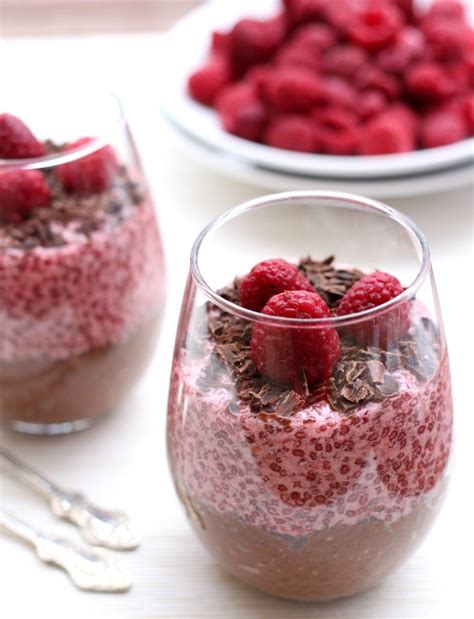 Chocolate And Raspberry Chia Pudding 4 Ways