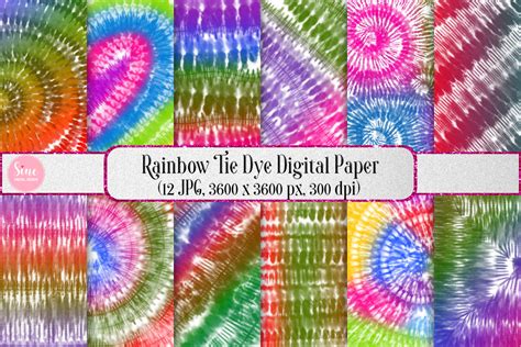 Rainbow Tie Dye Digital Paper Background Graphic By Sinedigitaldesigns