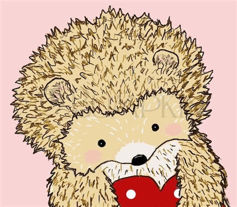 Items Similar To Hedgehog Love Print On Etsy
