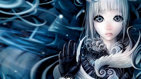 Download Blue Eyes White Hair Sad Anime Girl Anime Girl Sad Anime Hd