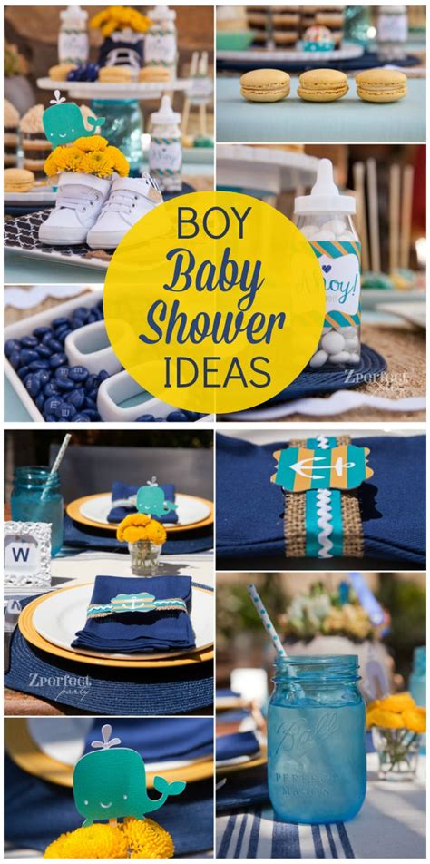 Not only is it unexpected, but it creates an unconventional vibe giving you the freedom to play with different prints and textures. Nautical baby shower / Baby Shower "Ahoy it's a Boy ...