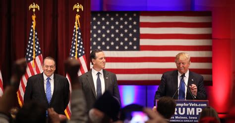 Mike Huckabee And Rick Santorum Slammed For Appearing At Donald Trump