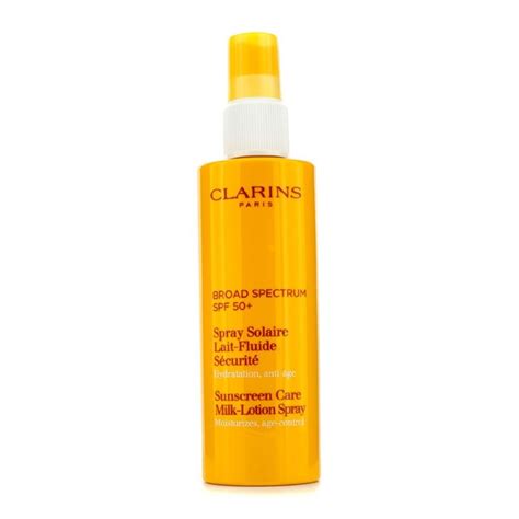 Energy lotion also comes in a spray bottle and is best applied by first spraying into your hand and then rubbing it evenly into your face. Clarins New Zealand - Sunscreen Care Milk-Lotion Spray Broad Spectrum SPF 50+ by Clarins | Fresh™