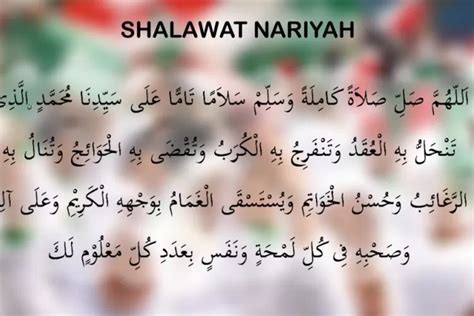 Lirik Shalawat Nariyah Lengkap Bahasa Arab Latin Terjemahan Dan Keutamaannya Alonesia