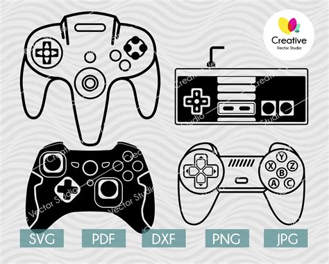 Video Game Controller Svg Bundle Creative Vector Studio