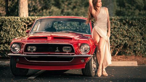 Wallpaper Women Sports Car Ford Shelby Classic Car Sedan Wheel