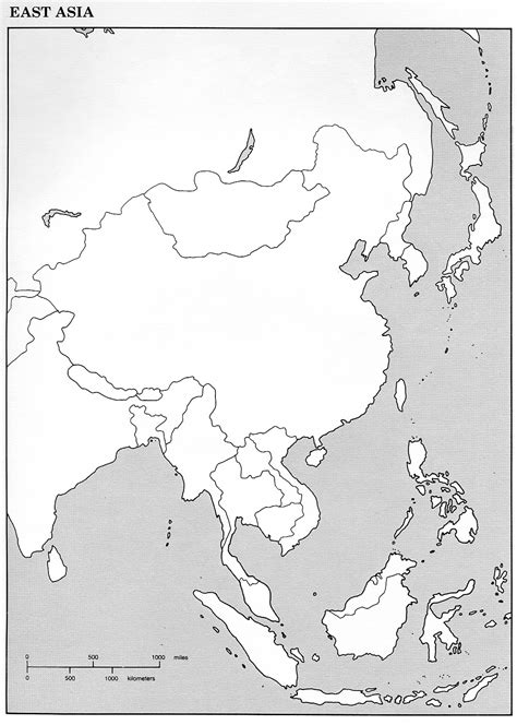 Blank Map Of East Asia