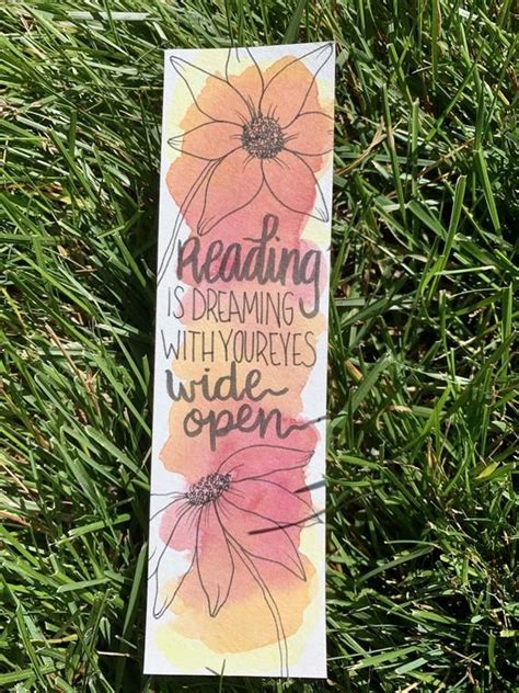 Tie Dye Bookmark Watercolor Reading Is Dreaming Quote Etsy Tie Dye