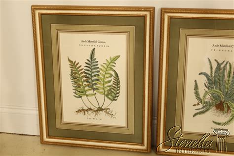f31652ec set of 3 vintage custom framed and matted botanical prints stenella antiques and interiors