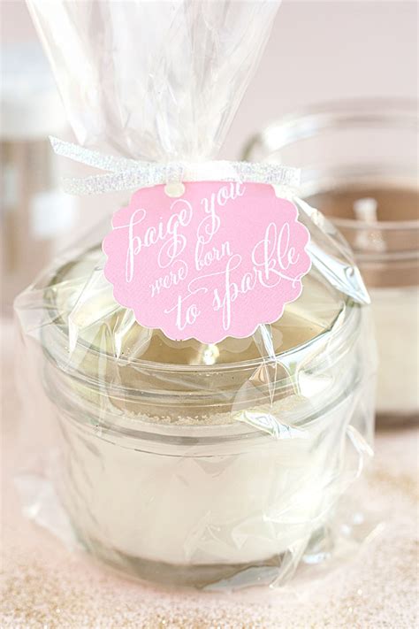 Diy Glitter Soy Candles Party Inspiration