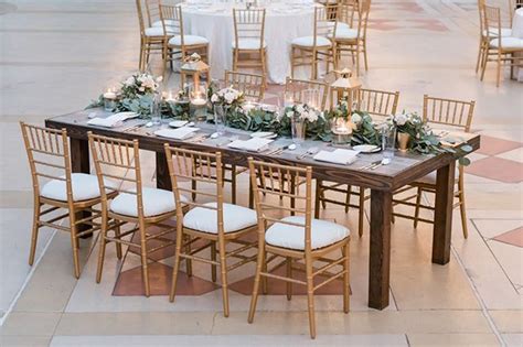 Here Is Another Way To Pay Our Vineyard Table With Gold Chiavari Chairs