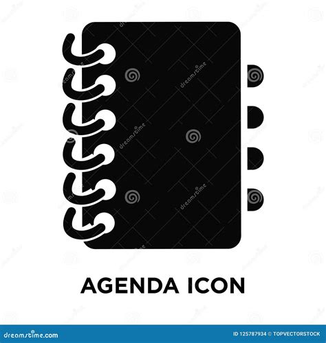 Agenda Icon Vector Isolated On White Background Logo Concept Of Stock