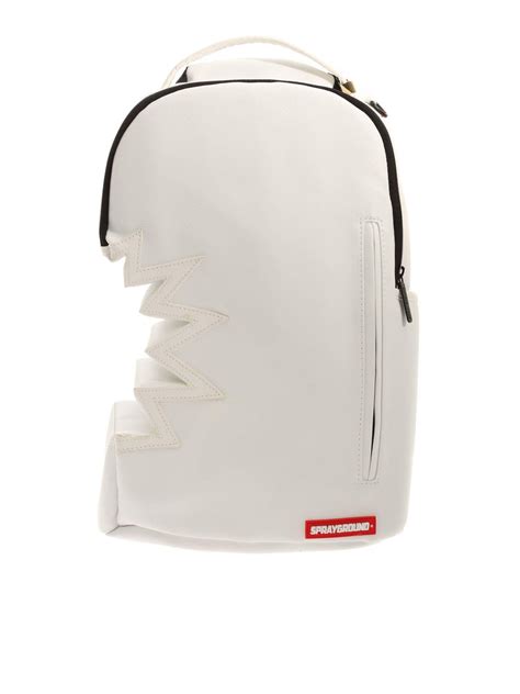 Sprayground Synthetic Shark Bite Limited Edition Backpack In White For