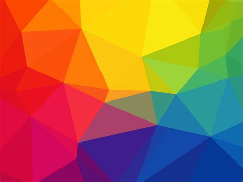 Rainbow Triangles Background Vector Psdgraphics