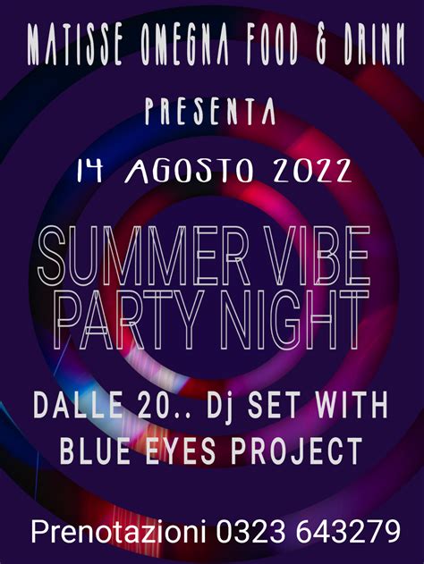 Summer Vibes Party Night Visit Omegna