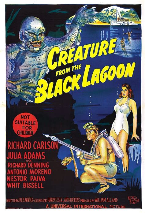 The Creature From The Black Lagoon Movie Poster Universal Monsters Ebay