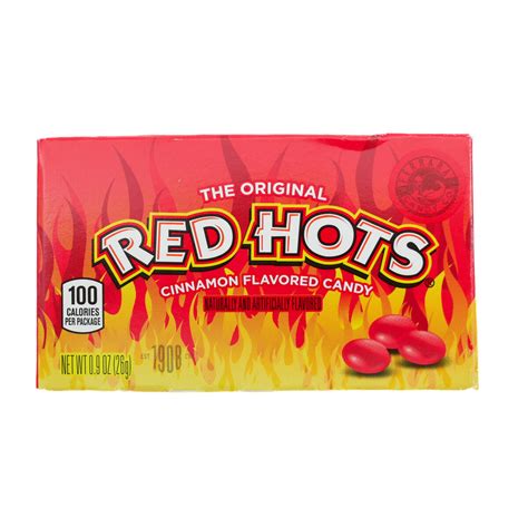 red hots cinnamon flavored candy 26g hello america