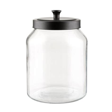 Glass Canisters With Matte Black Lids Glass Jars With Lids Glass Canisters Clear Glass Jars