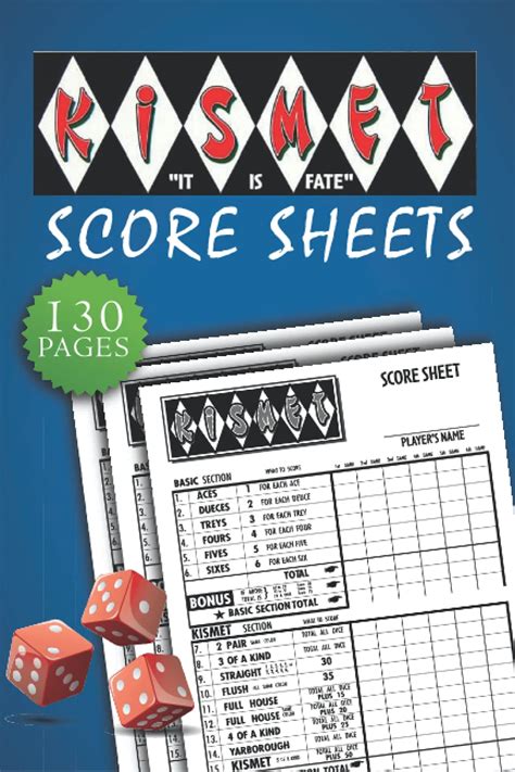 Kismet Score Sheets 6x9 Inches By Scoring Pads The Kismet