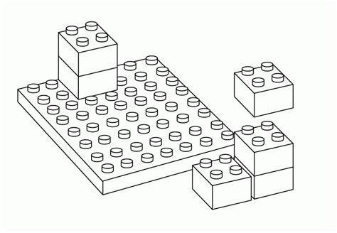 Lego Block Coloring Page