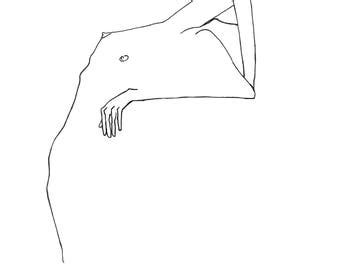 Nude Line Drawing Etsy