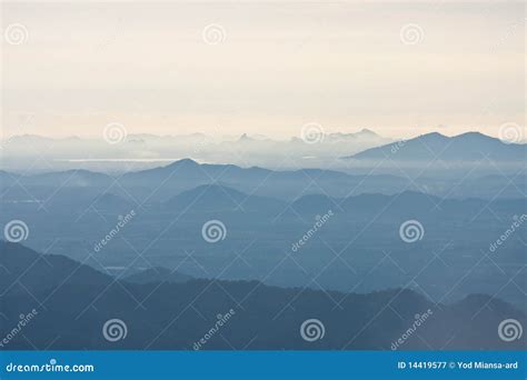 Fog On Mountain Stock Image Image Of Park Autumn Blue 14419577