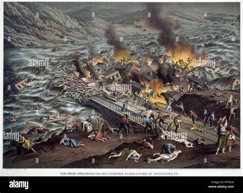 Johnstown Flood 1889 Nthe Johnstown Flood 31 May 1889 Lithograph