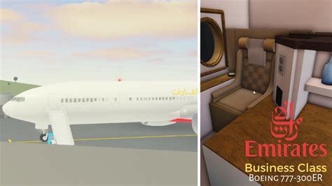 Roblox Ptfs Emirates Business Class Flight 777 300er Youtube