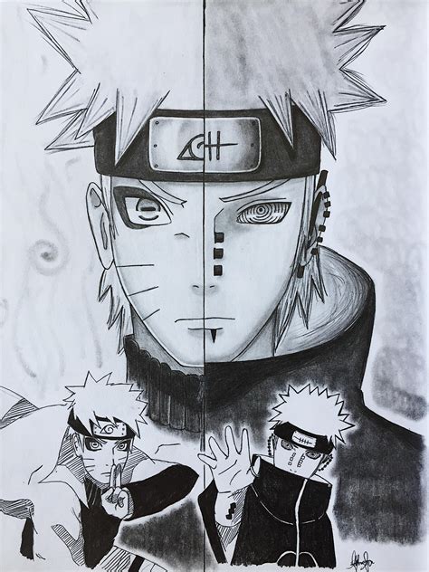 I Drew Naruto And Pain I Hope You Like It Rnaruto