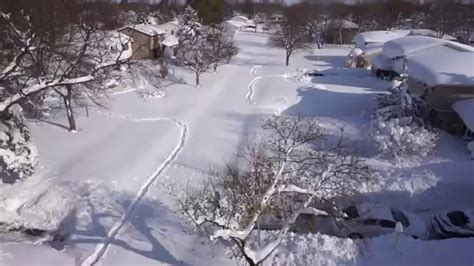 Buffalo Snowstorm From The Air Youtube