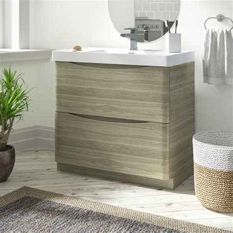 Be the first to review this product. Belfry Bathroom Stanhope 900mm Free-standing Vanity Unit ...