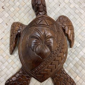 Hawaiian Turtle Woodcarving Made In Hawaii Etsy