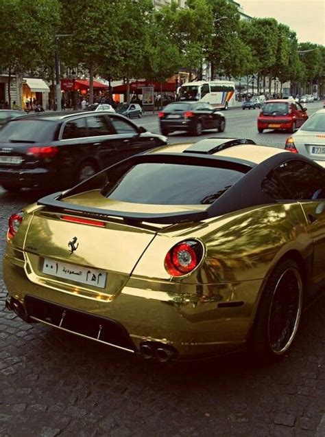 Gold Ferrari Cars Pinterest