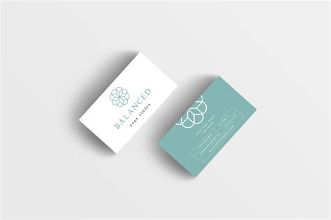 Lotus flower zen circle yoga instructor wellness business card. Business card design. Yoga studio business card design ...