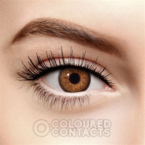 Light Brown Two Tone Colored Prescription Contacts Natural Rx Lens
