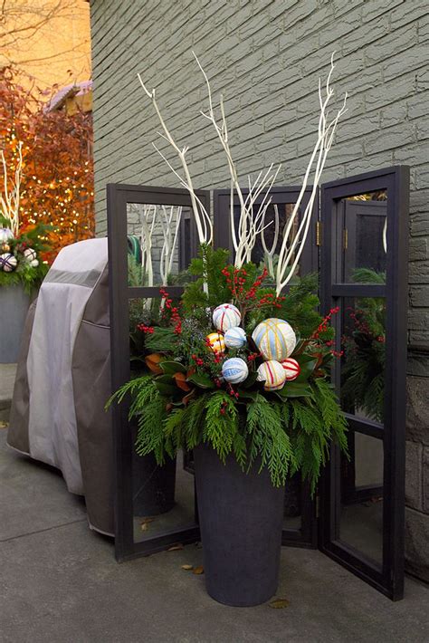 Botany Outdoor Holiday Arrangements Christmas Urns