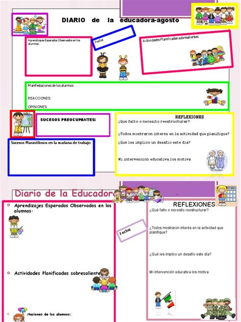 Diario De La Educadora A Colores Pdf Pdf Compartir Educación Avanzada