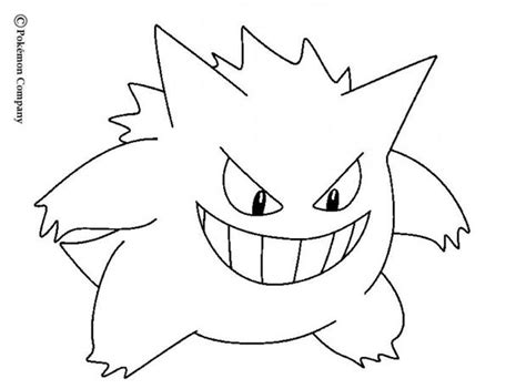 Haunter Pokemon Coloring Page Free Coloring Page