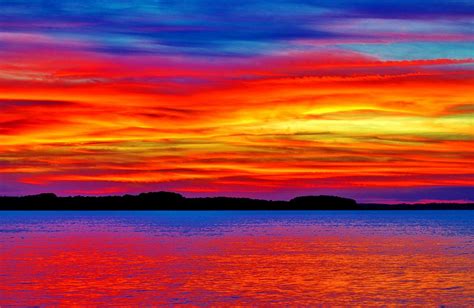 Deep Colors Across The Bay And Sky Sunset Photograph By Billy Beck