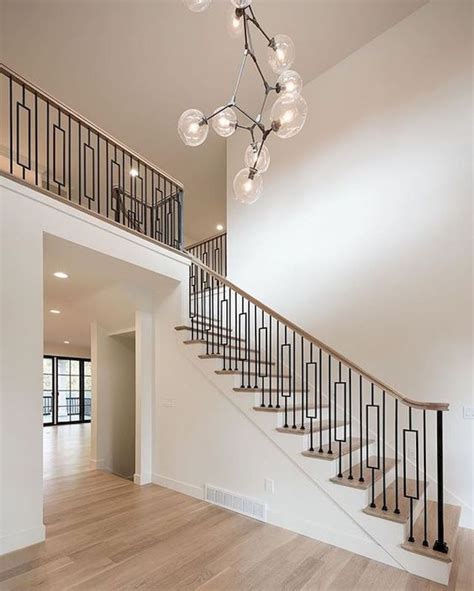 Spiral indoor stairs can be made from varied materials. 33 Ultimate Farmhouse Staircase Decor Ideas And Design (8 | Modern staircase, Stair railing ...