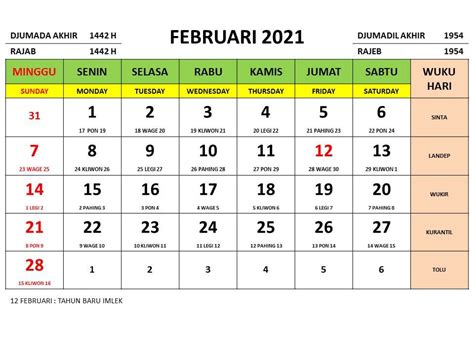 Setelah tanggal ini, anda harus menyetujui. 50 Kalender 2021 Indonesia Lengkap