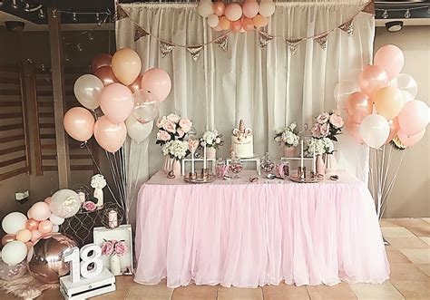 Blush Pink And Rose Gold 18th Birthday Party Styling By Stylish