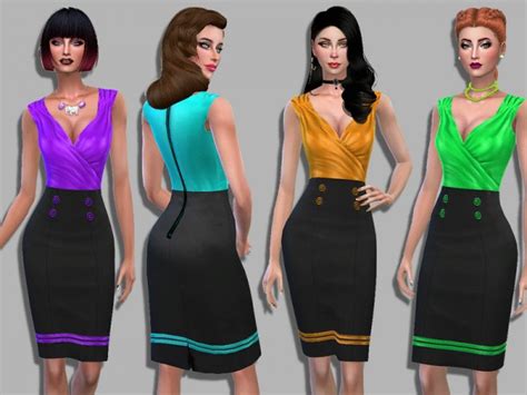 The Sims Resource Anabelle Dress By Simalicious • Sims 4 Downloads